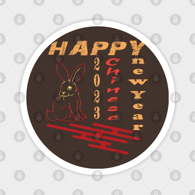 2023 Year of the Rabbit Magnet by TeeText
